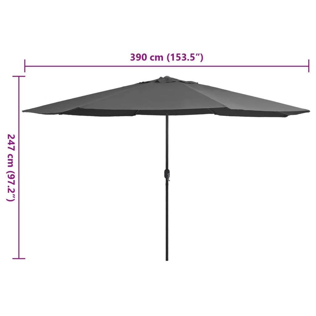 Garden Parasol With Metal Pole 390 Cm