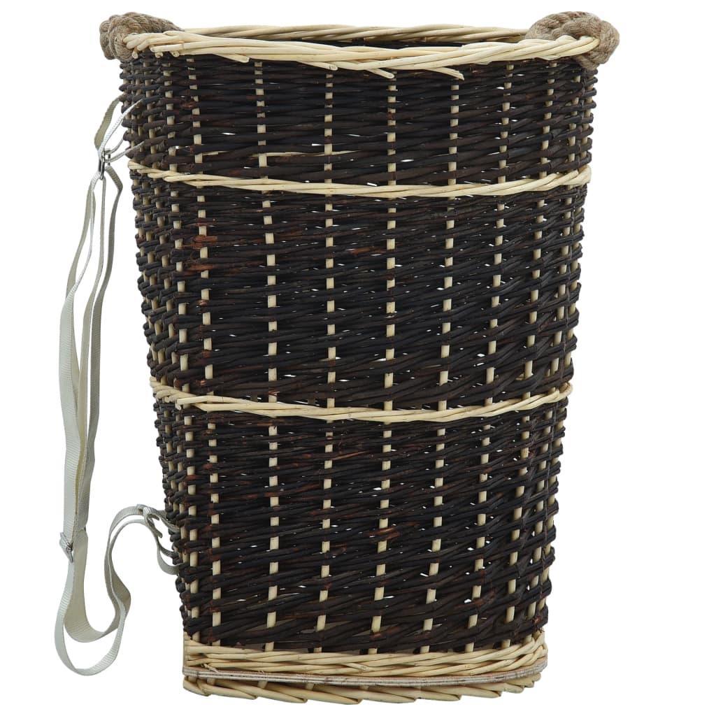 Firewood Backpack With Carrying Belts Natural Willow