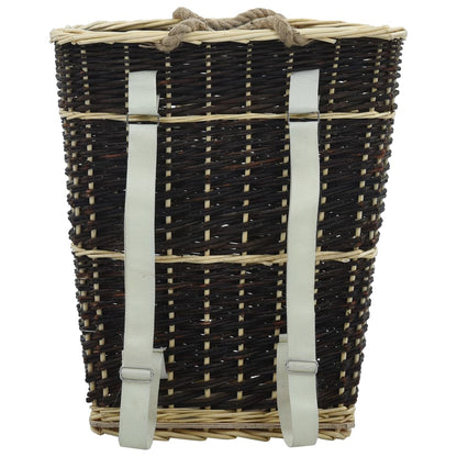 Firewood Backpack With Carrying Belts Natural Willow