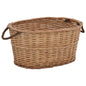 Firewood Basket With Carrying Handles Natural Willow