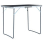 Foldable Camping Table With Metal Frame 80X60 Cm