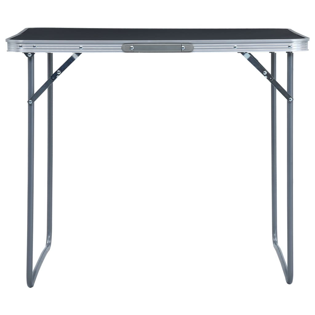 Foldable Camping Table With Metal Frame 80X60 Cm