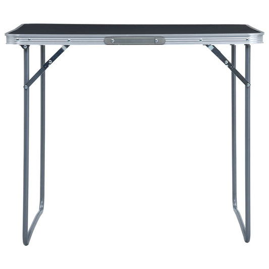 Foldable Camping Table With Metal Frame 80X60 Cm