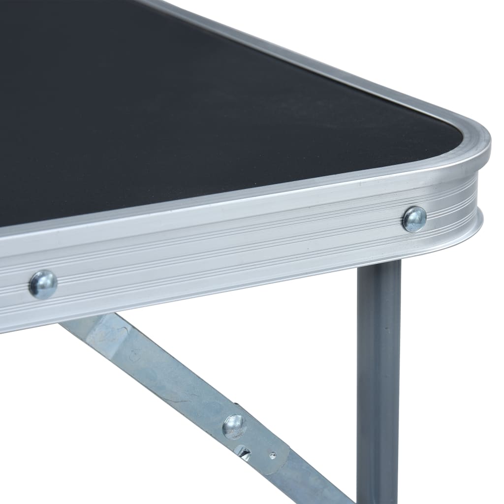 Foldable Camping Table With Metal Frame 80X60 Cm