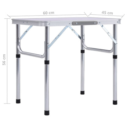 Folding Camping Table Aluminium 60X45 Cm