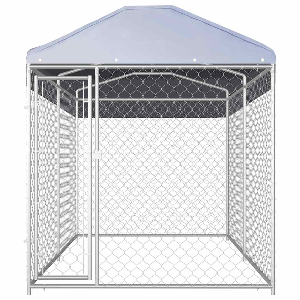 Outdoor Dog Kennel With Canopy Top