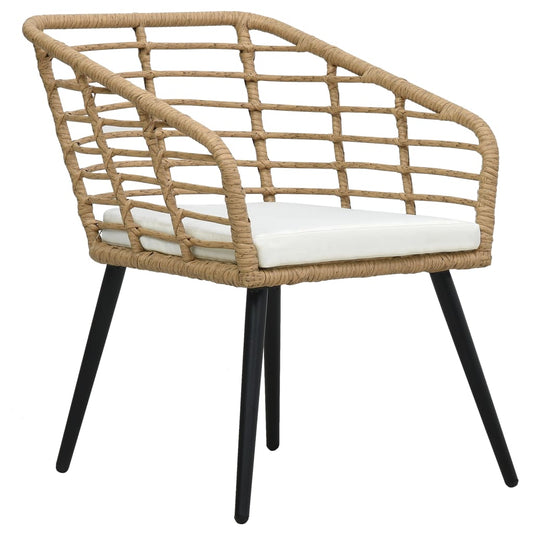 Garden Chairs With Cushions 2 Pcs Poly Rattan