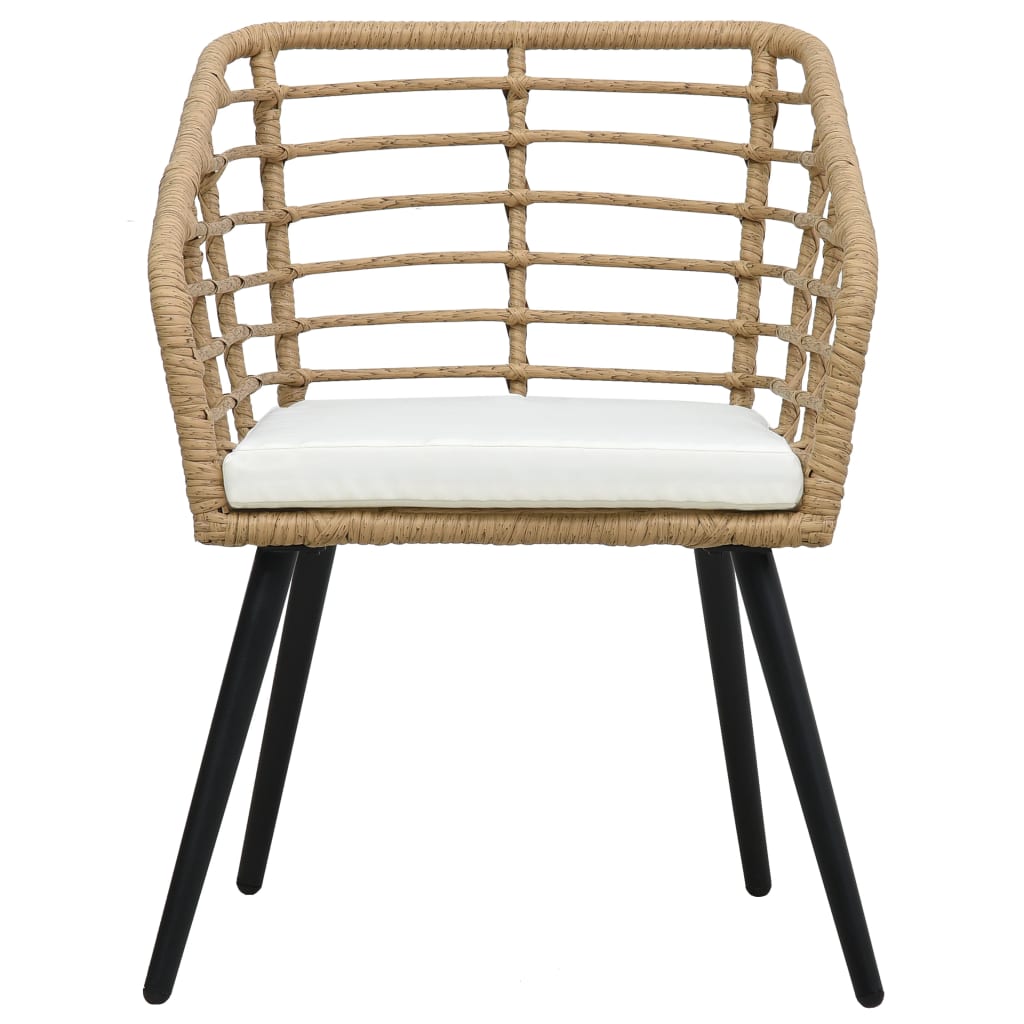 Garden Chairs With Cushions 2 Pcs Poly Rattan