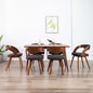 Dining Chairs 4 Pcs Dark Grey Bent Wood And Fabric