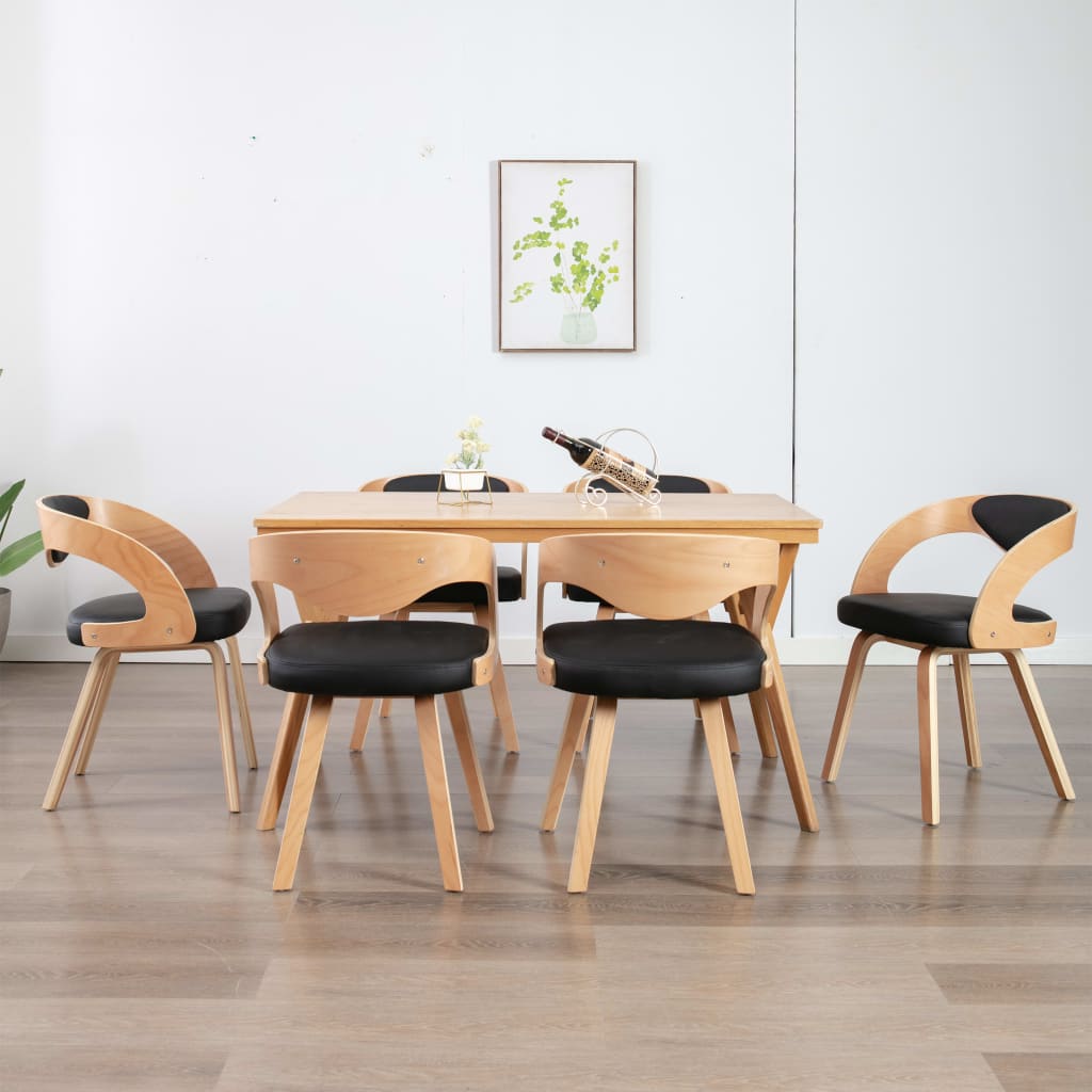 Dining Chairs 4 Pcs Dark Grey Bent Wood And Fabric