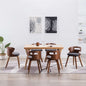 Dining Chairs 4 Pcs Dark Grey Bent Wood And Fabric