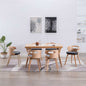 Dining Chairs 4 Pcs Dark Grey Bent Wood And Fabric