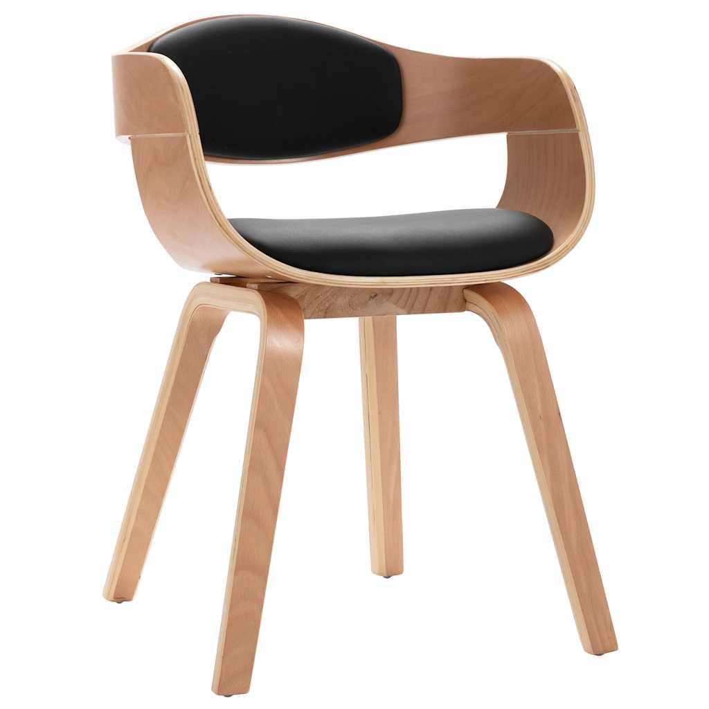 Dining Chairs 2 Pcs Bent Wood And Faux Leather
