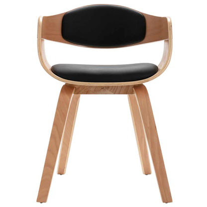 Dining Chairs 2 Pcs Bent Wood And Faux Leather