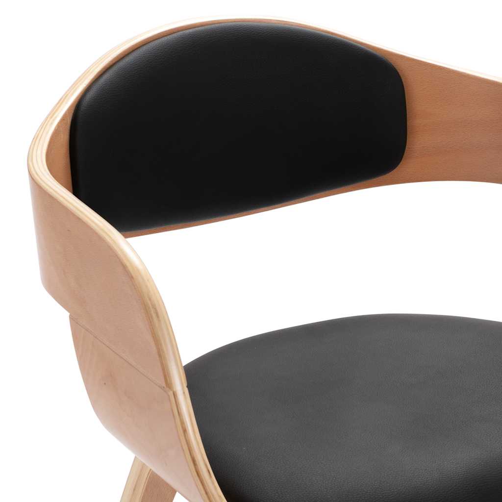 Dining Chairs 2 Pcs Bent Wood And Faux Leather