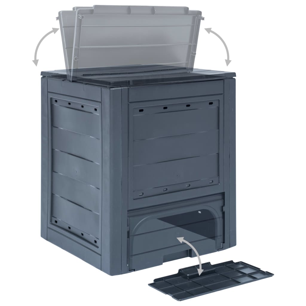Garden Composters 2 Pcs Grey 60X60X73 Cm