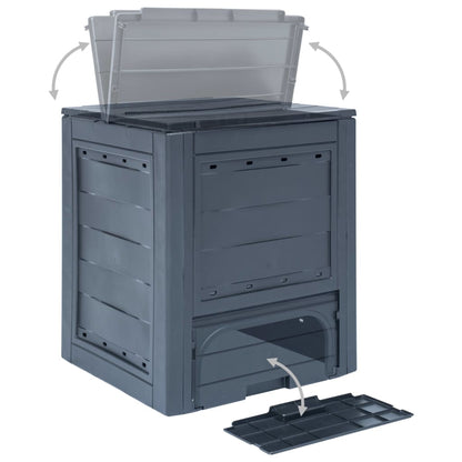 Garden Composters 2 Pcs Grey 60X60X73 Cm