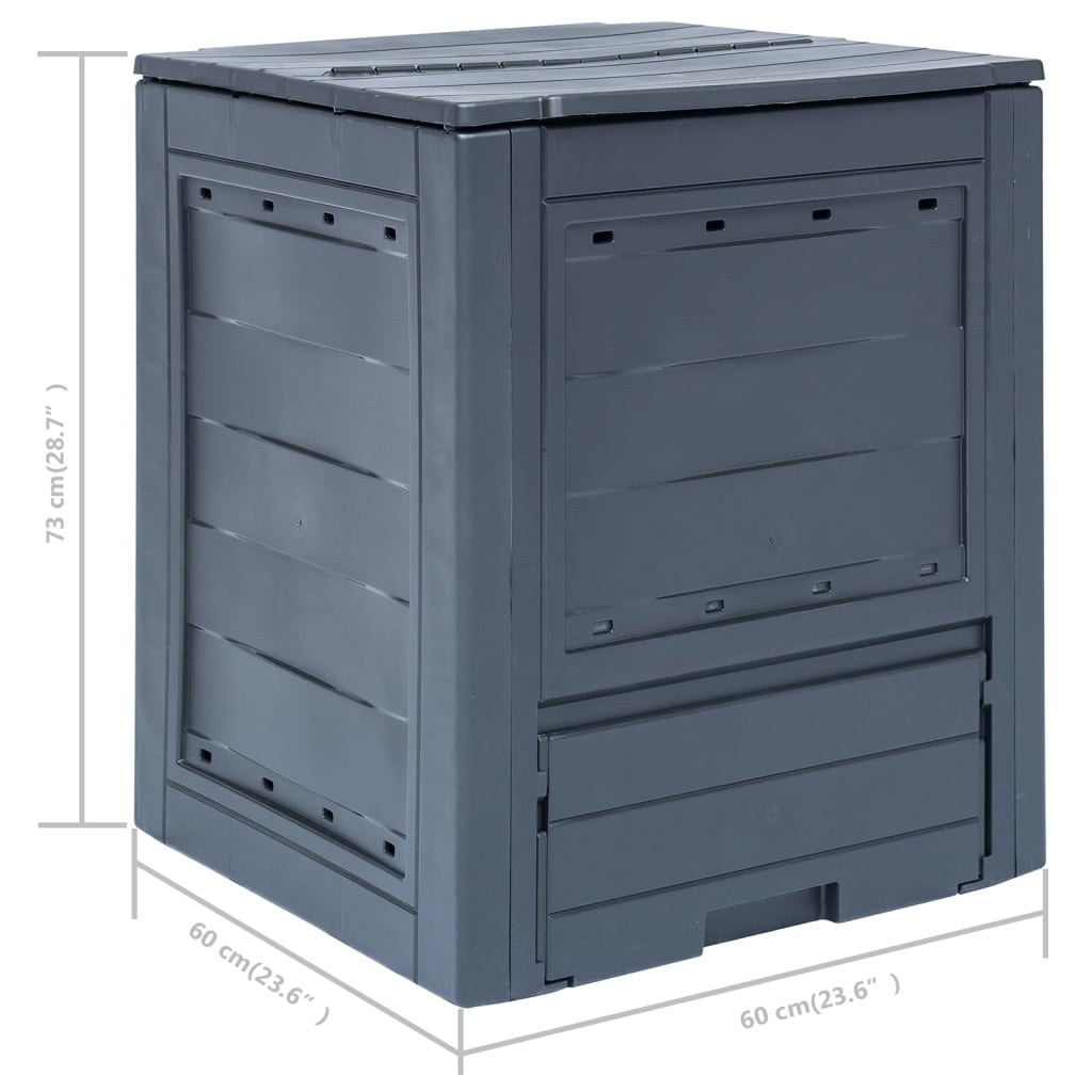 Garden Composters 2 Pcs Grey 60X60X73 Cm