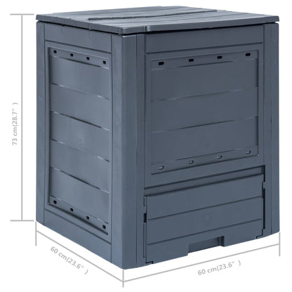 Garden Composters 2 Pcs Grey 60X60X73 Cm