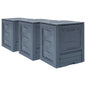 Garden Composters 2 Pcs Grey 60X60X73 Cm