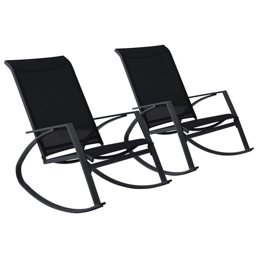 Garden Rocking Chairs 2 Pcs Textilene