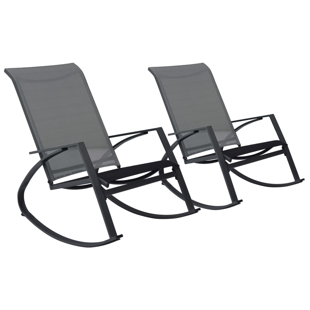 Garden Rocking Chairs 2 Pcs Textilene