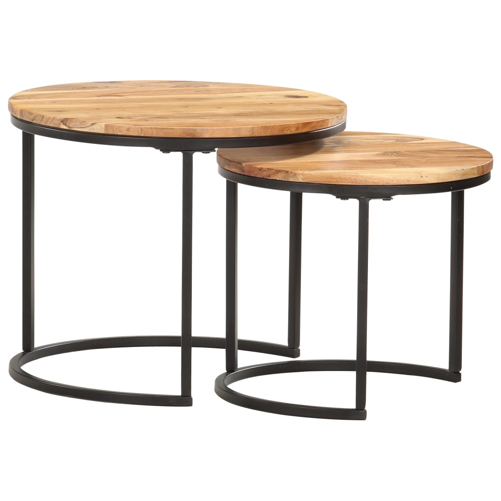 Nesting Tables 3 Pcs Solid Wood Acacia