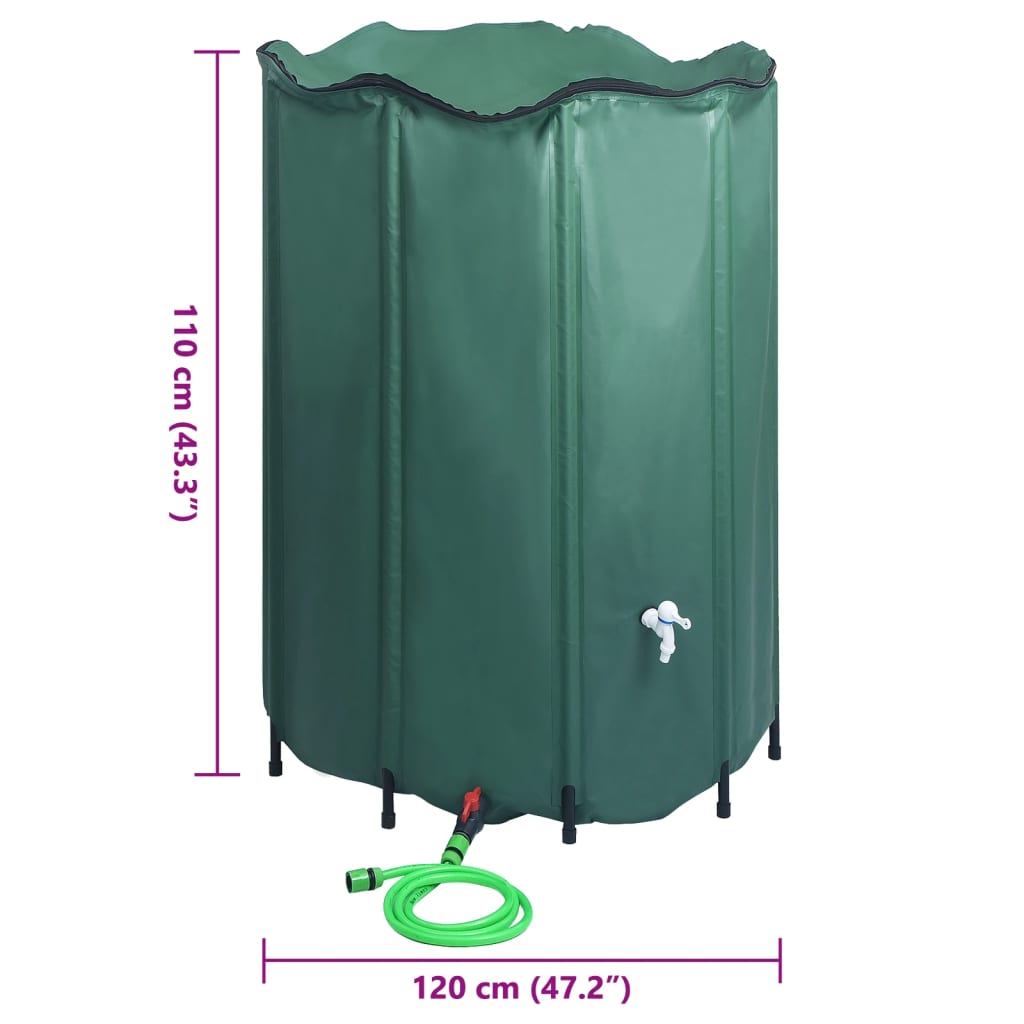 Collapsible Rain Water Tank With Spigot