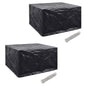 Garden Furniture Covers 2 Pcs 4 Person Poly Rattan Set 8 Eyelets 113X113Cm