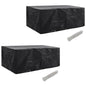 Garden Furniture Covers 2 Pcs 4 Person Poly Rattan Set 8 Eyelets 113X113Cm