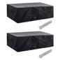 Garden Furniture Covers 2 Pcs 4 Person Poly Rattan Set 8 Eyelets 113X113Cm