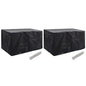 Garden Furniture Covers 2 Pcs 4 Person Poly Rattan Set 8 Eyelets 113X113Cm