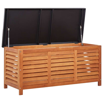 Garden Storage Box 117X50X55 Cm Solid Eucalyptus Wood