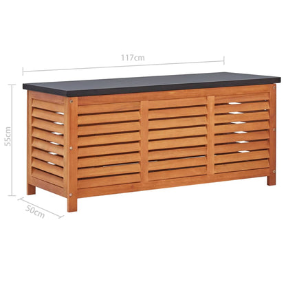 Garden Storage Box 117X50X55 Cm Solid Eucalyptus Wood