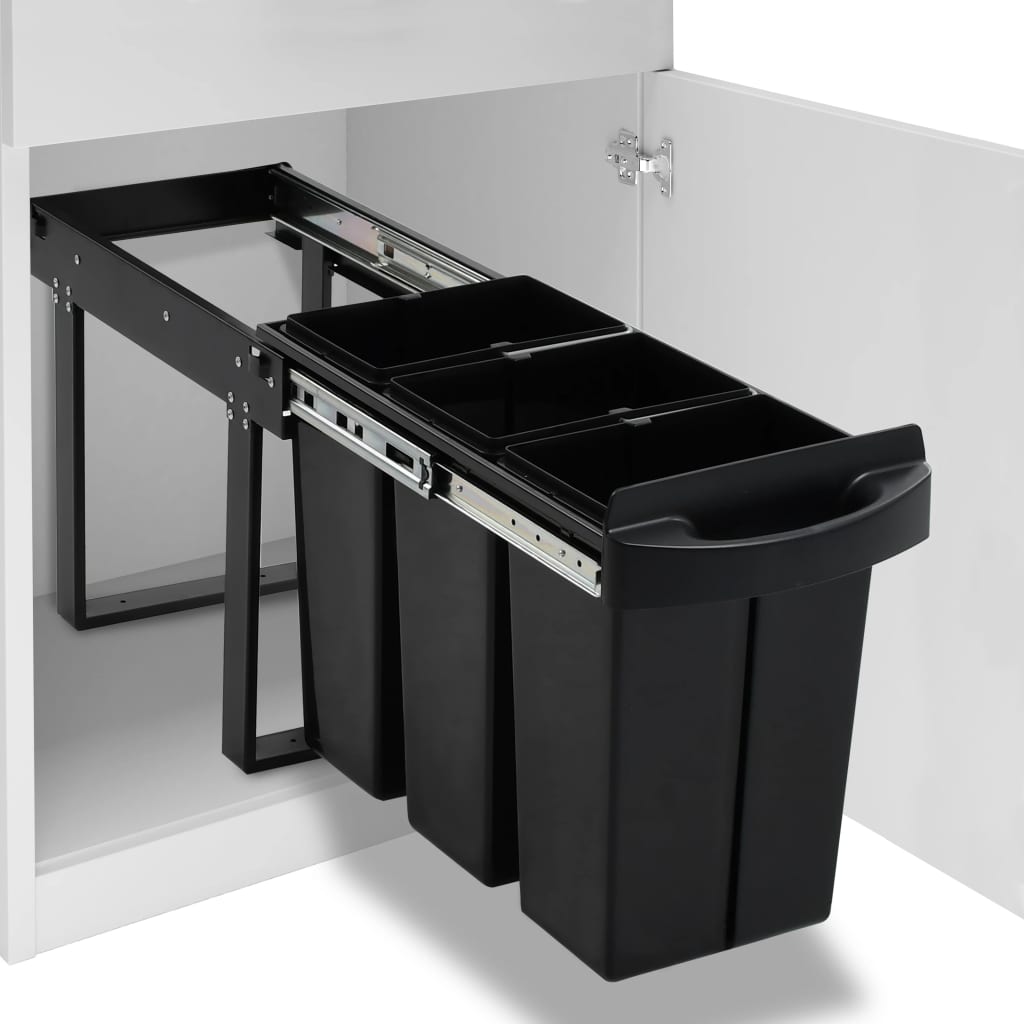 Kitchen Cupboard Pull-Out Dustbin Soft-Close