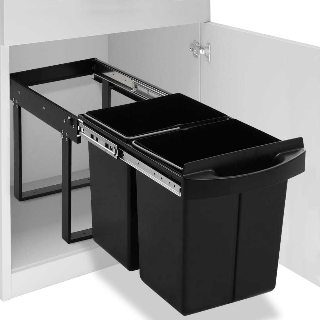 Kitchen Cupboard Pull-Out Dustbin Soft-Close