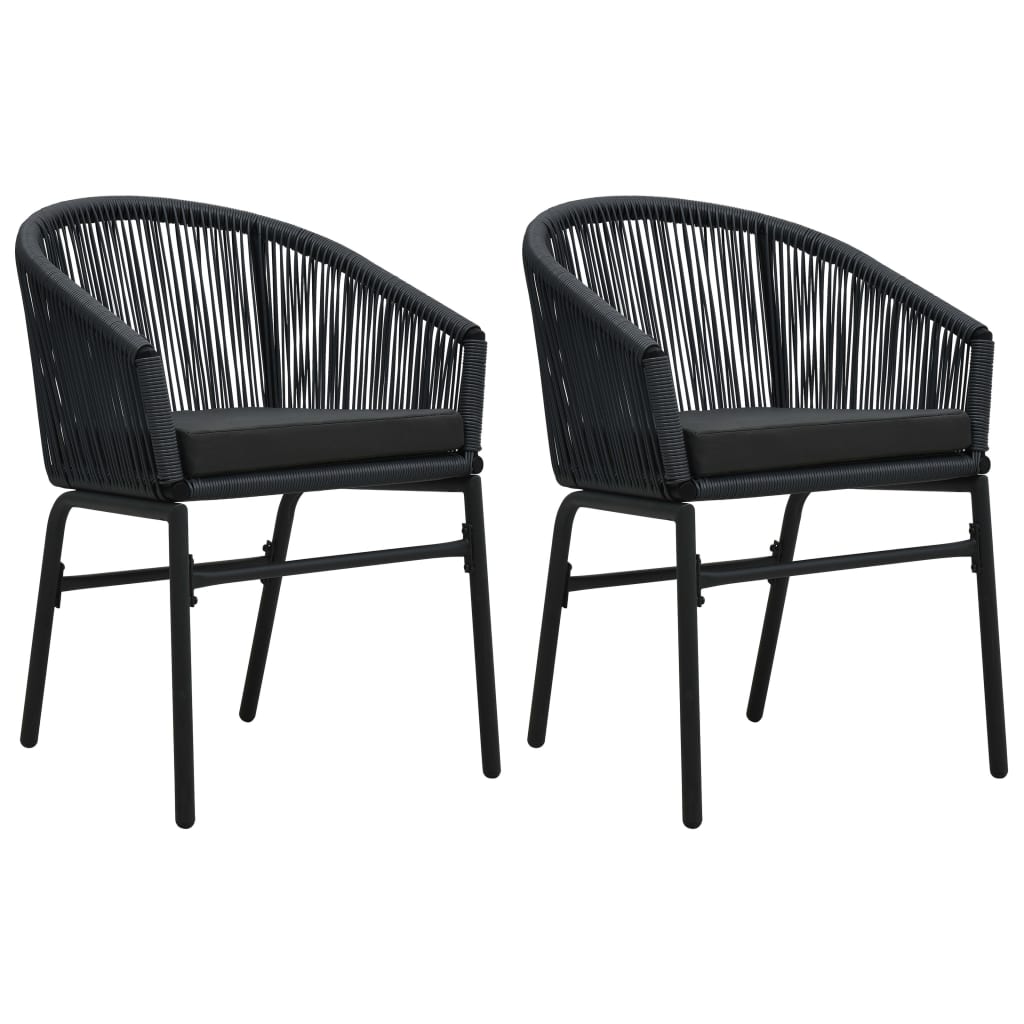 Garden Chairs 2 Pcs Anthracite Pe Rattan