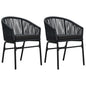 Garden Chairs 2 Pcs Anthracite Pe Rattan