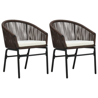 Garden Chairs 2 Pcs Anthracite Pe Rattan