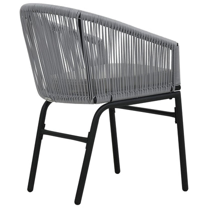 Garden Chairs 2 Pcs Anthracite Pe Rattan
