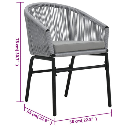 Garden Chairs 2 Pcs Anthracite Pe Rattan