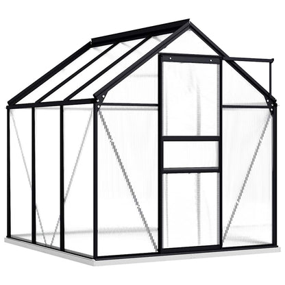 Greenhouse With Base Frame Anthracite Aluminium 3.61 M²
