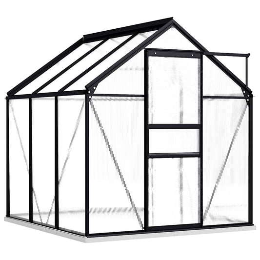 Greenhouse With Base Frame Anthracite Aluminium 3.61 M²