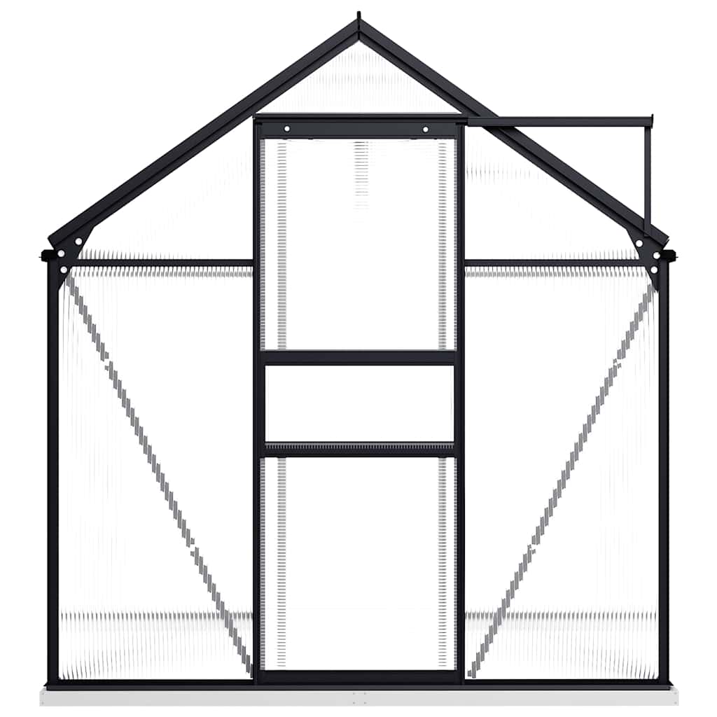Greenhouse With Base Frame Anthracite Aluminium 3.61 M²