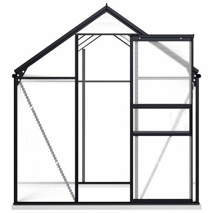 Greenhouse With Base Frame Anthracite Aluminium 3.61 M²