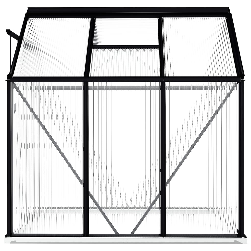 Greenhouse With Base Frame Anthracite Aluminium 3.61 M²