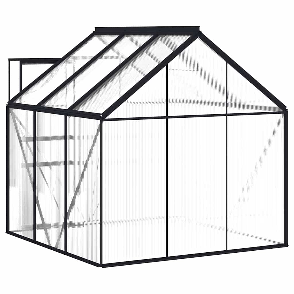 Greenhouse With Base Frame Anthracite Aluminium 3.61 M²