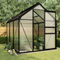 Greenhouse With Base Frame Anthracite Aluminium 3.61 M²