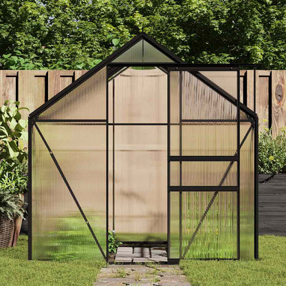 Greenhouse With Base Frame Anthracite Aluminium 3.61 M²