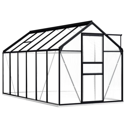 Greenhouse With Base Frame Anthracite Aluminium 3.61 M²